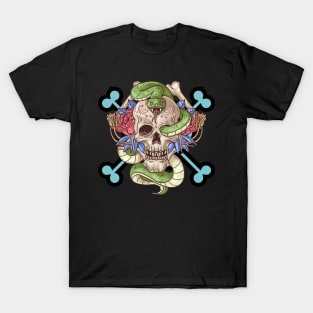 Skeleton with snake T-Shirt